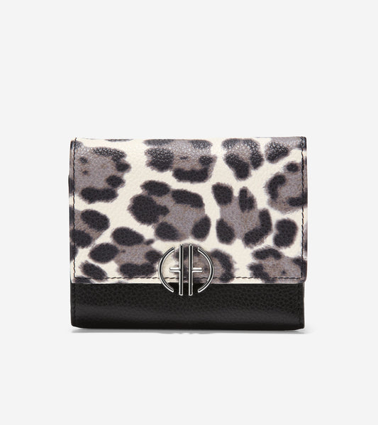 u06222-Small Tri-Fold Wallet-Ocelot Print