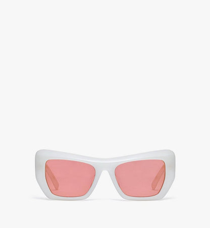 MEGESMM04WT001-Unisex Square Sunglasses|White