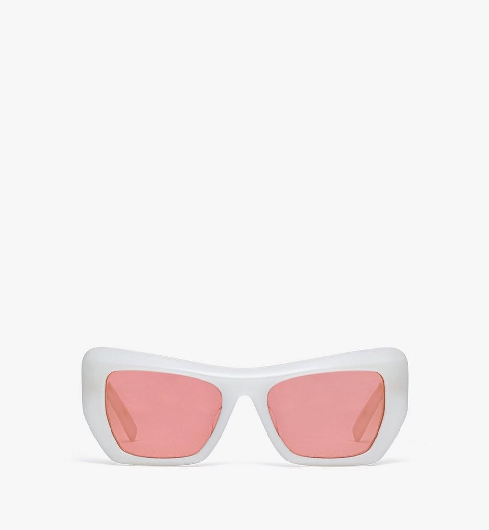 MEGESMM04WT001-Unisex Square Sunglasses|White