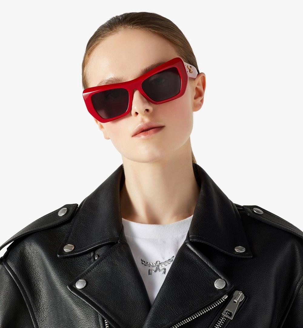 MEGESMM04RE001-Unisex Square Sunglasses|RED