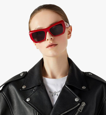 MEGESMM04RE001-Unisex Square Sunglasses|RED