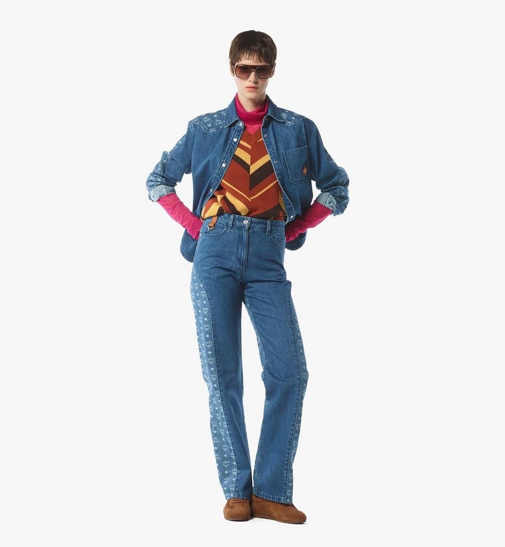 MFHFAMM01HD044-W MCM COL JQD MIX DENIM SHIRT HD, 044|DENIM BLUE