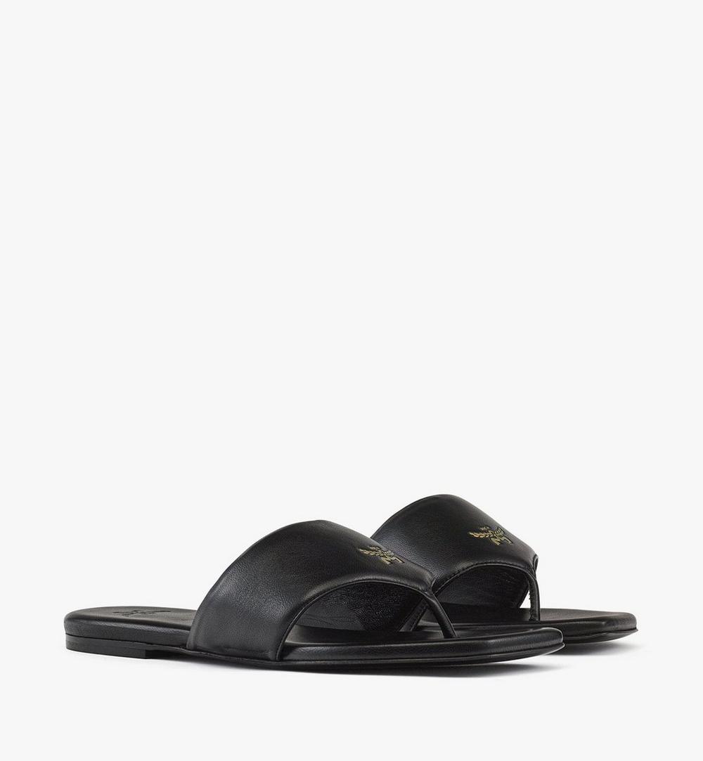 MESFSMM05BK036-W MCM COL LTHR FLAT SANDALS BK, 036|BLACK