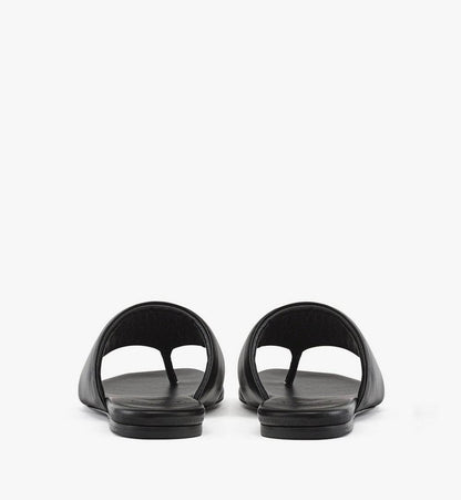 MESFSMM05BK038-W MCM COL LTHR FLAT SANDALS BK, 038|BLACK