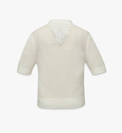 MFTFSMM02WG00M-W MCM COL MESH POLY KNIT POLO WG, MEDIUM|EGRET