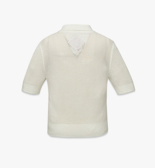 MFTFSMM02WG00M-W MCM COL MESH POLY KNIT POLO WG, MEDIUM|EGRET