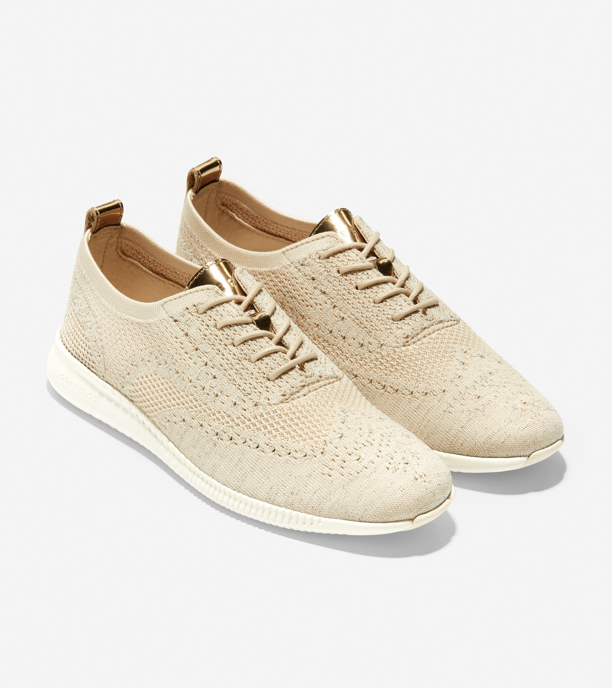 ColeHaan-2.ZERØGRAND Oxford-w17222-Gold/Brazilian Sand Stitchlite™