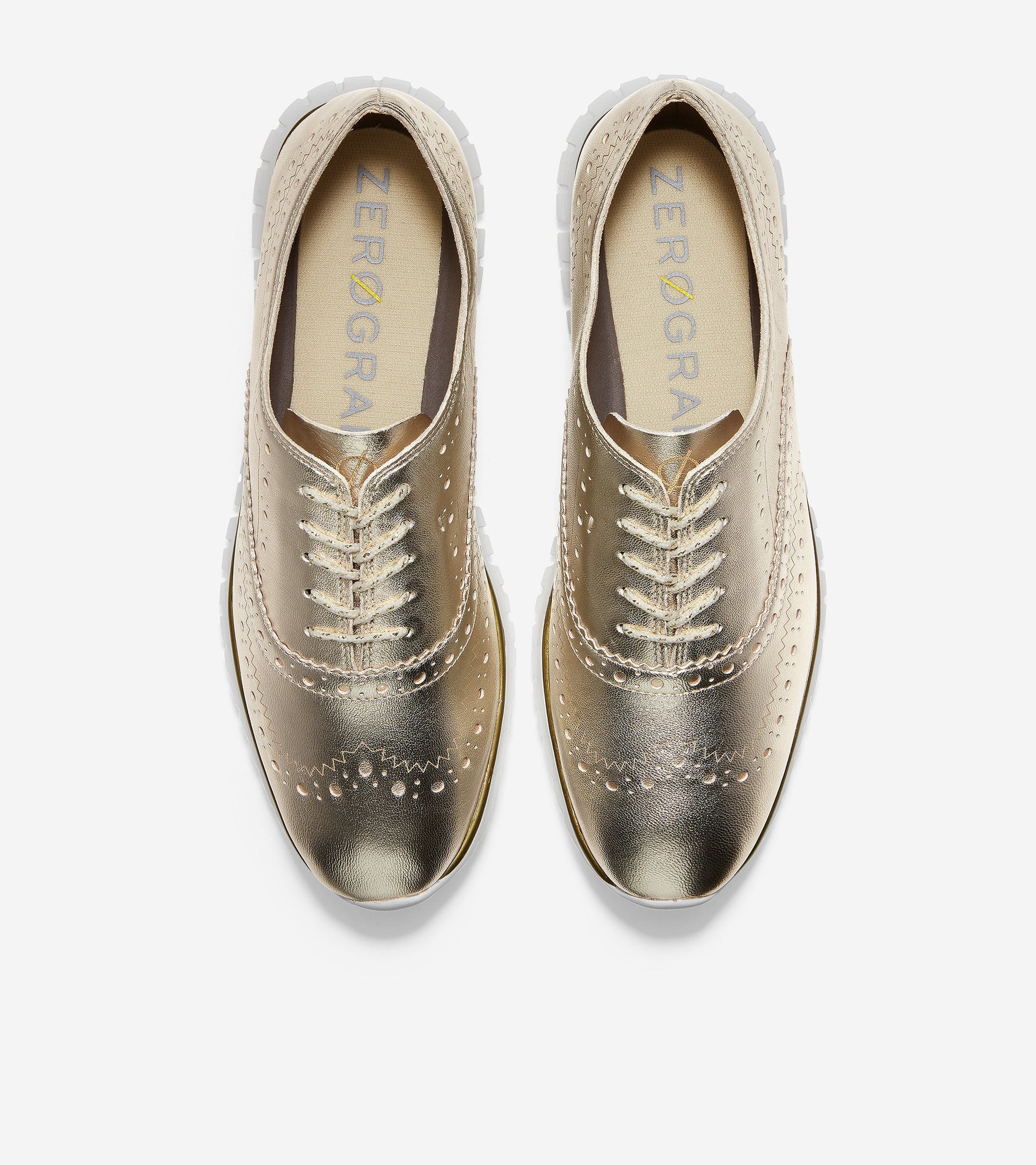 ColeHaan-ZERØGRAND Wingtip Oxford-w18279-Soft Gold Metallic