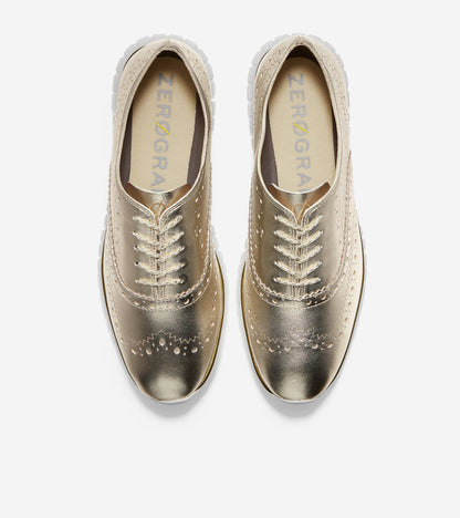 ColeHaan-ZERØGRAND Wingtip Oxford-w18279-Soft Gold Metallic