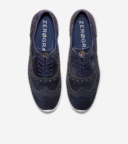 ColeHaan-ZERØGRAND Wingtip Oxford-w19293-Dark Navy Sparkle Leather