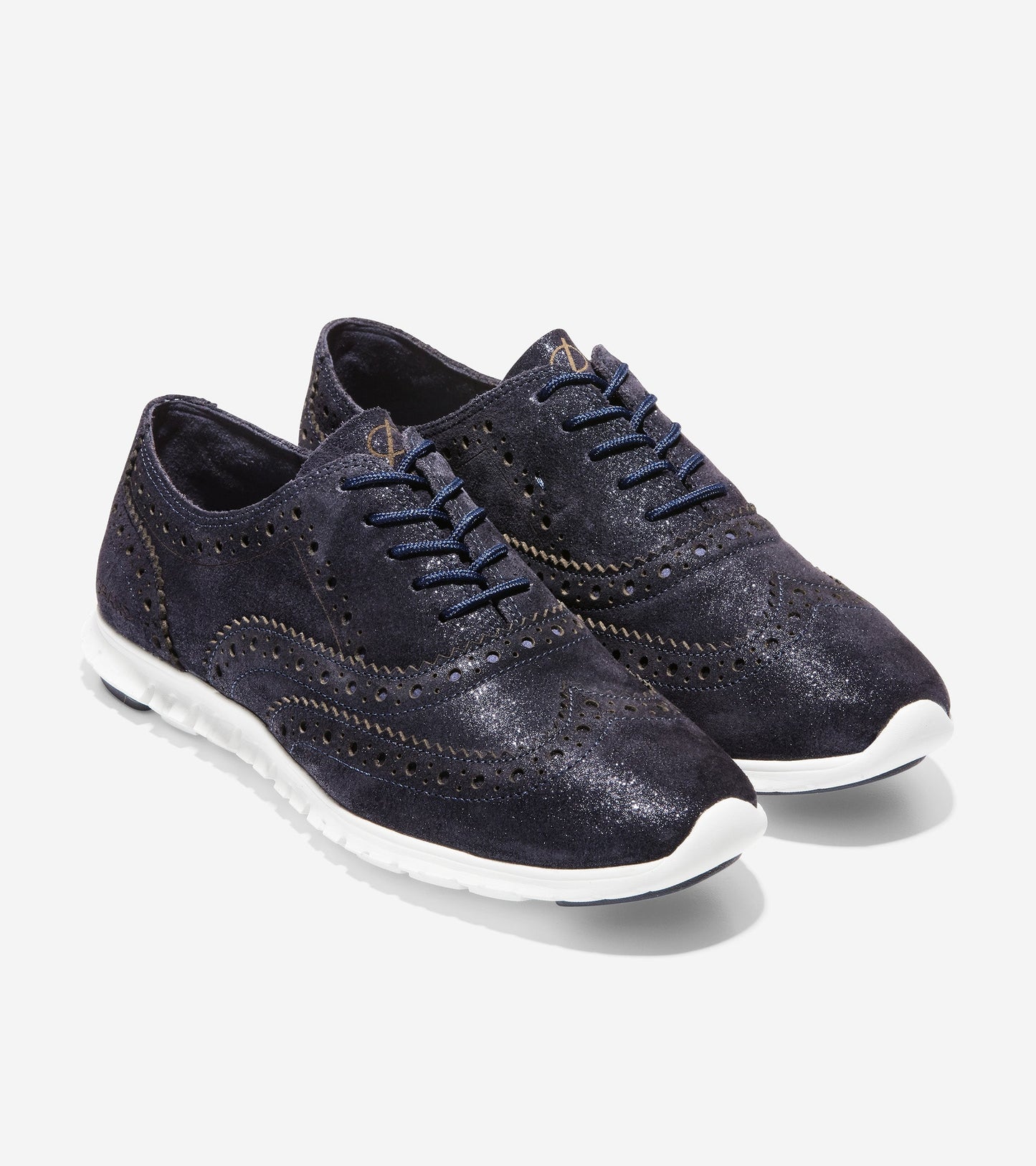 ColeHaan-ZERØGRAND Wingtip Oxford-w19293-Dark Navy Sparkle Leather