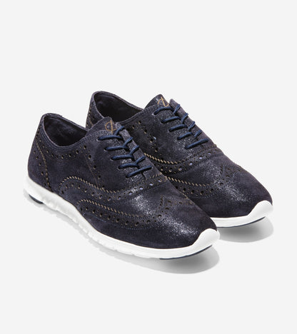 ColeHaan-ZERØGRAND Wingtip Oxford-w19293-Dark Navy Sparkle Leather