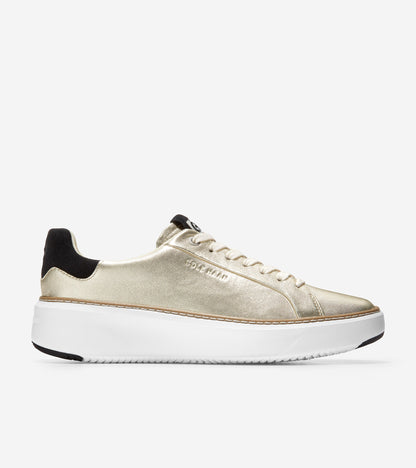 ColeHaan-GrandPrø Topspin Sneaker-w22716-Soft Gold-Black