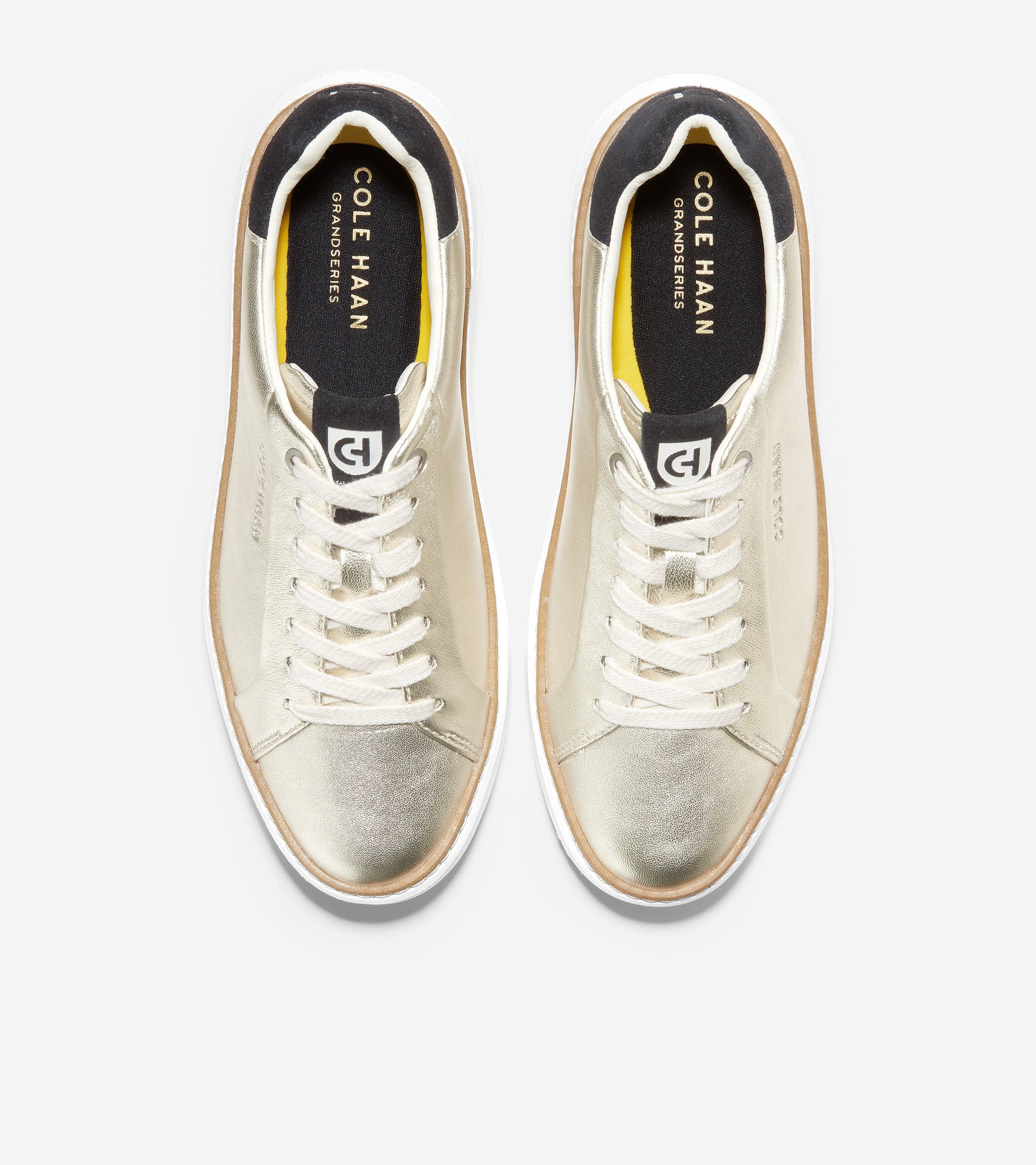 ColeHaan-GrandPrø Topspin Sneaker-w22716-Soft Gold-Black