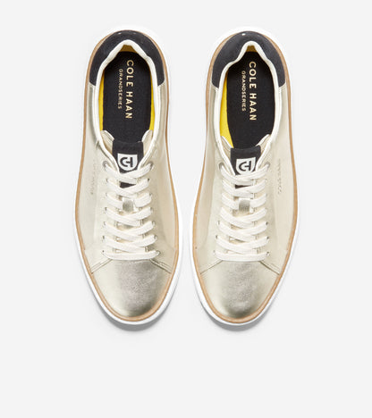 ColeHaan-GrandPrø Topspin Sneaker-w22716-Soft Gold-Black