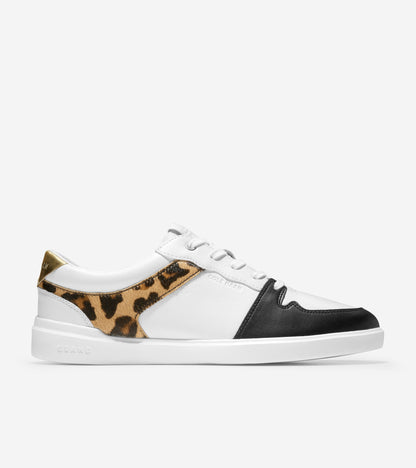ColeHaan-Grand Crosscourt Modern Tennis Sneaker-w22834-Optic White-Leopard Print