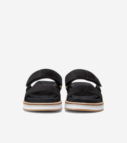 w23434-Cloudfeel Slide Sandal-Black Suede