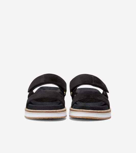 w23434-Cloudfeel Slide Sandal-Black Suede