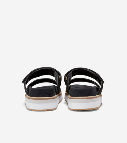 w23434-Cloudfeel Slide Sandal-Black Suede