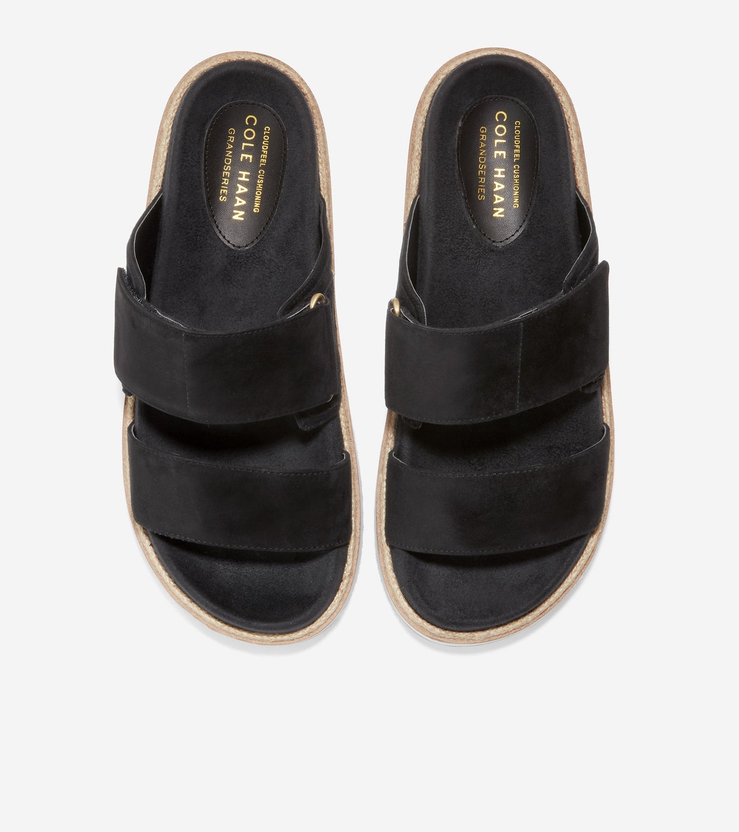 w23434-Cloudfeel Slide Sandal-Black Suede