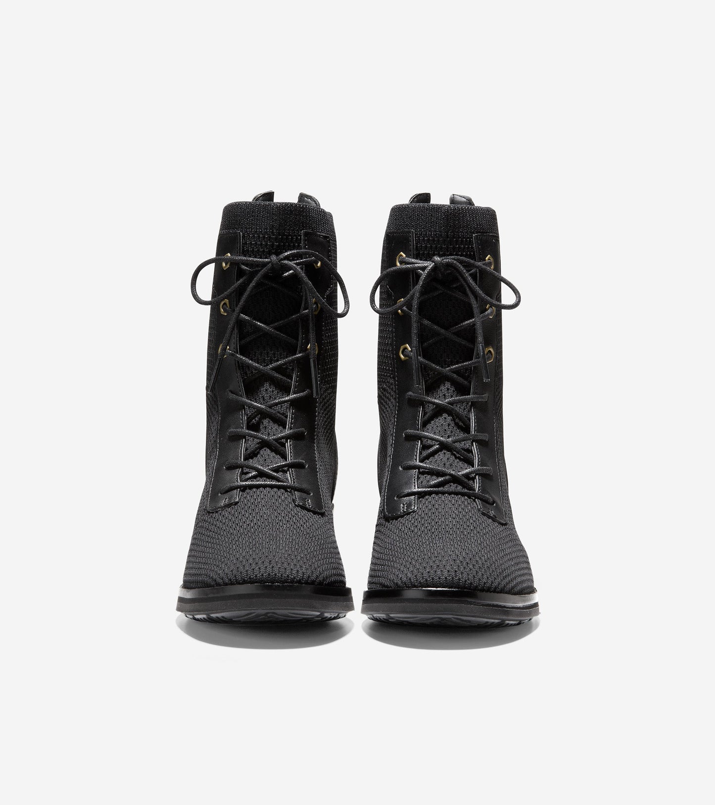 ColeHaan-Piedmont Combat Bootie-w24536-Black Stitchlite™