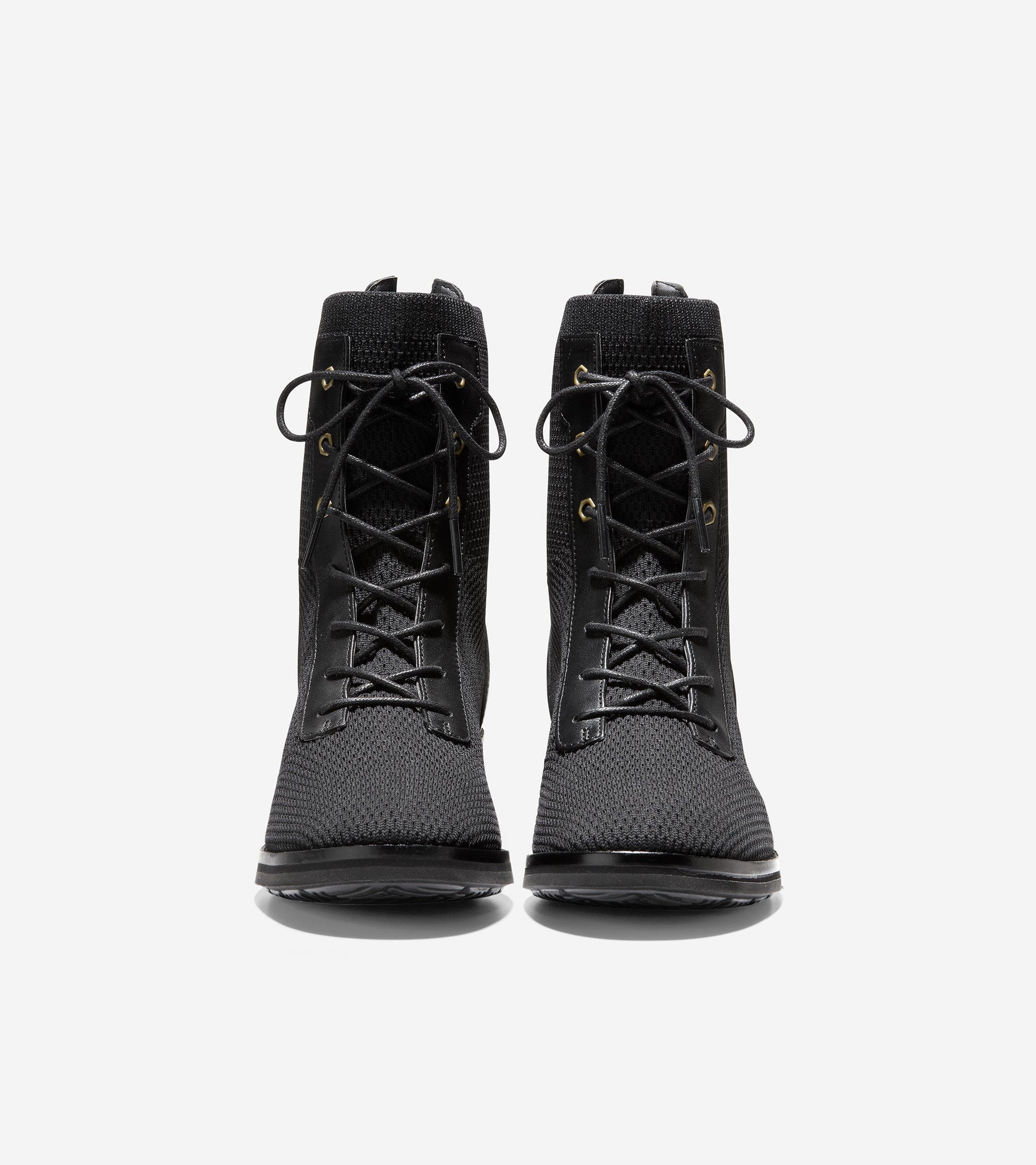 ColeHaan-Piedmont Combat Bootie-w24536-Black Stitchlite™