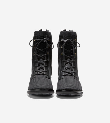 ColeHaan-Piedmont Combat Bootie-w24536-Black Stitchlite™