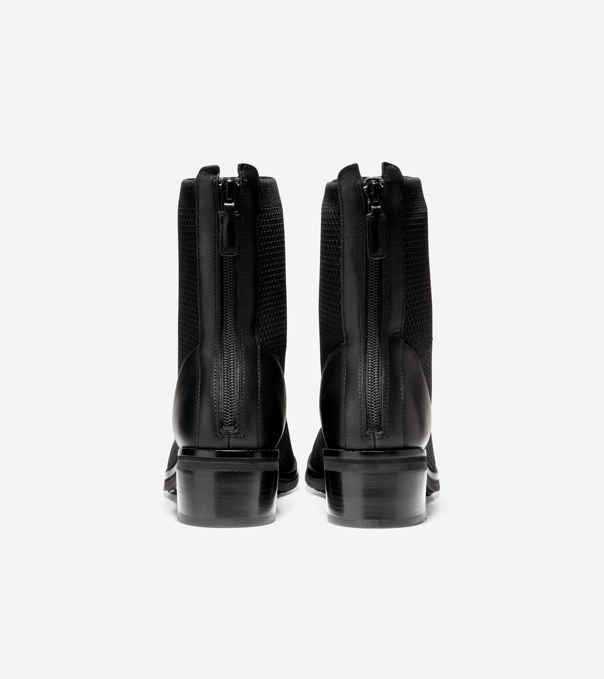 ColeHaan-Piedmont Combat Bootie-w24536-Black Stitchlite™