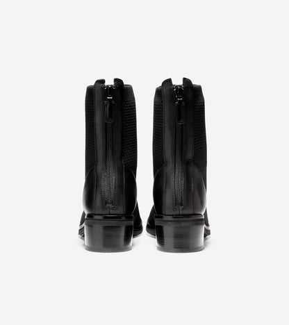 ColeHaan-Piedmont Combat Bootie-w24536-Black Stitchlite™
