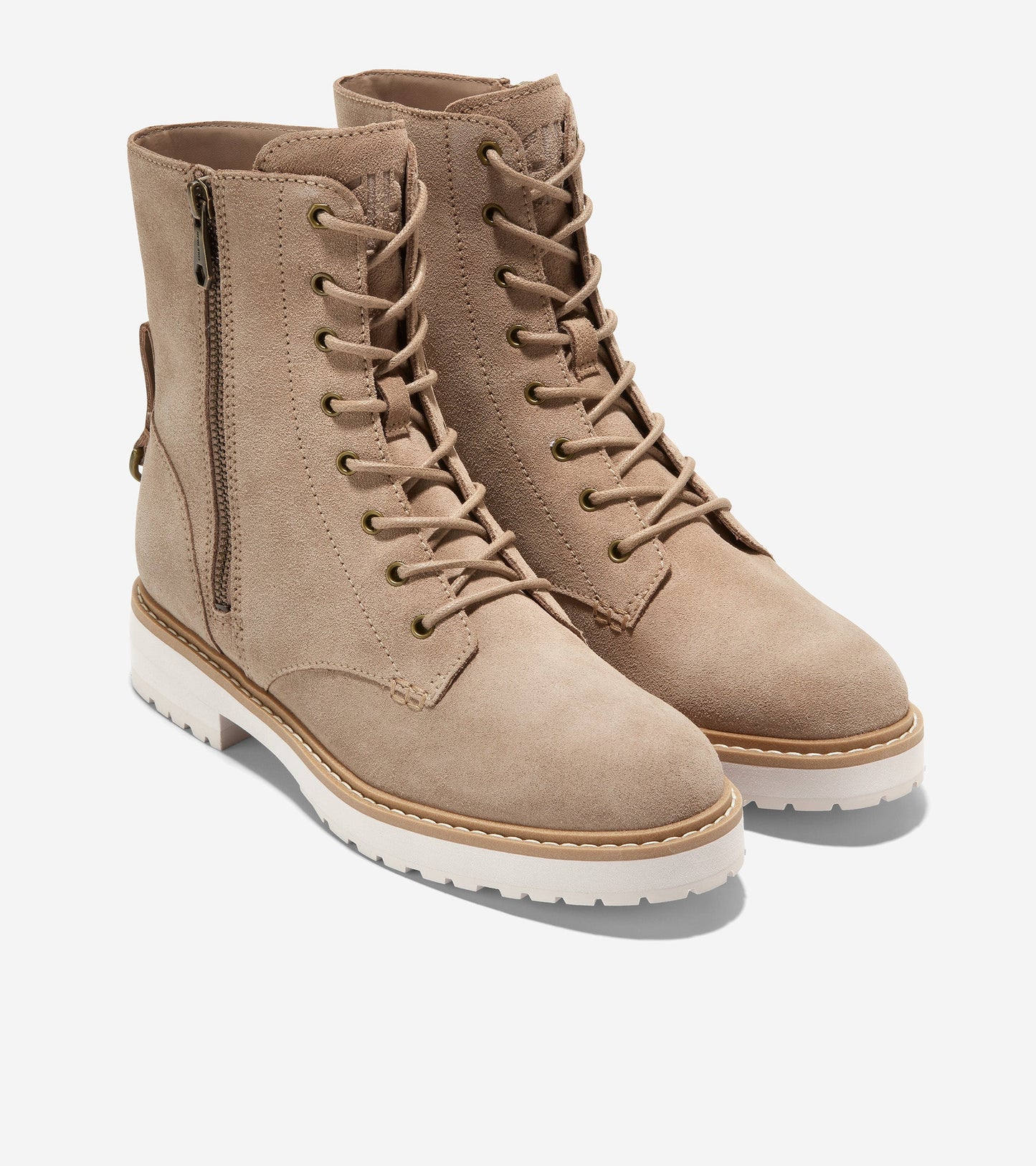 W24848-Women's Greenwich Lace-Up Bootie-Latte-Antique Brass