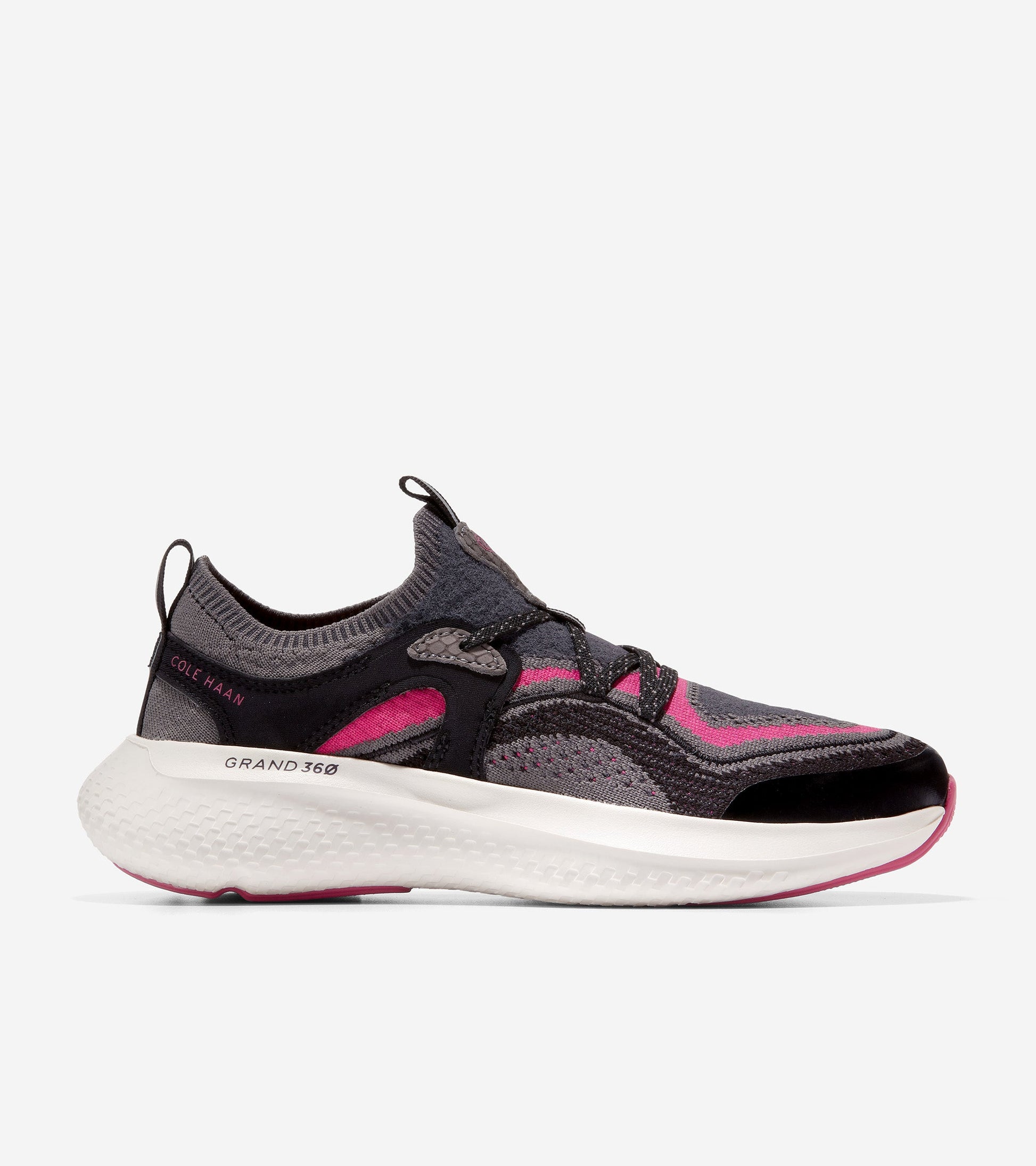 W26035-Women's ZERØGRAND Outpace 2 SL Running Shoe-Grey-Pink Peacock-Black