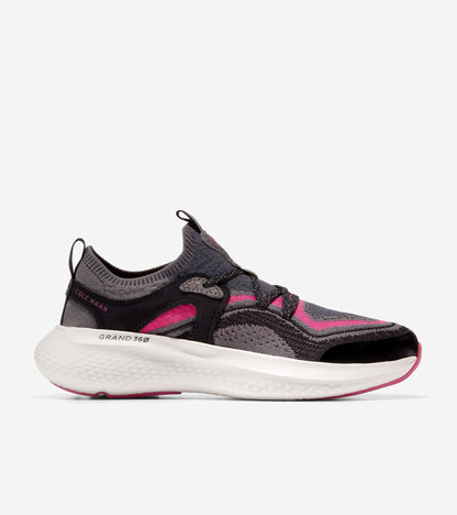 W26035-Women's ZERØGRAND Outpace 2 SL Running Shoe-Grey-Pink Peacock-Black