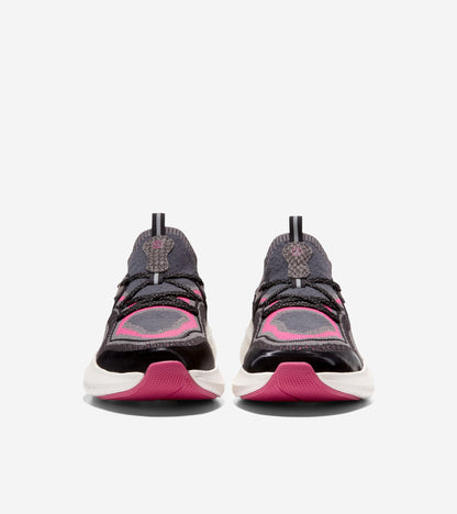 W26035-Women's ZERØGRAND Outpace 2 SL Running Shoe-Grey-Pink Peacock-Black