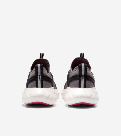 W26035-Women's ZERØGRAND Outpace 2 SL Running Shoe-Grey-Pink Peacock-Black