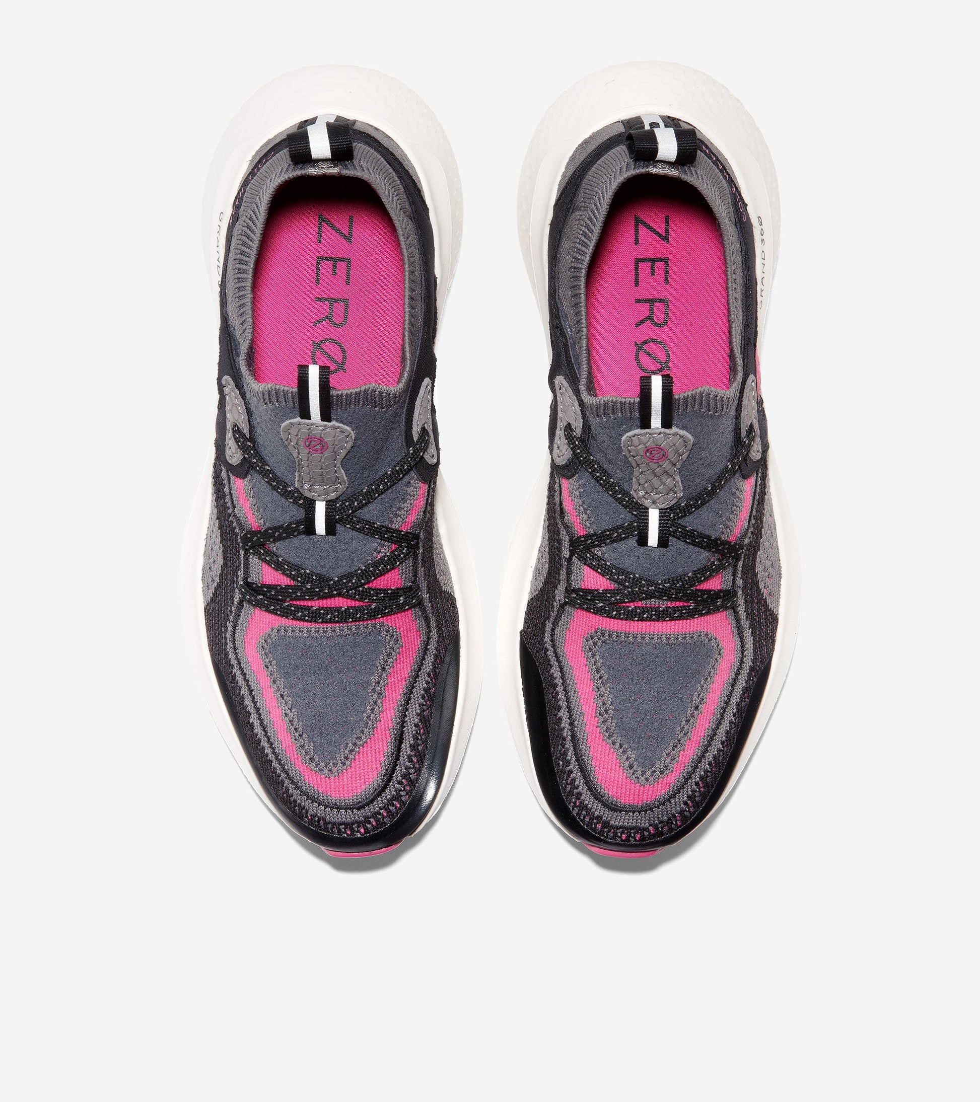 W26035-Women's ZERØGRAND Outpace 2 SL Running Shoe-Grey-Pink Peacock-Black