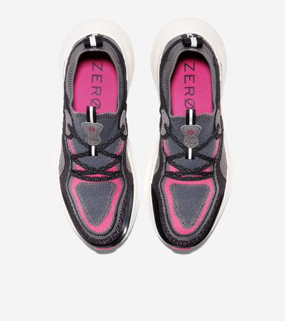 W26035-Women's ZERØGRAND Outpace 2 SL Running Shoe-Grey-Pink Peacock-Black