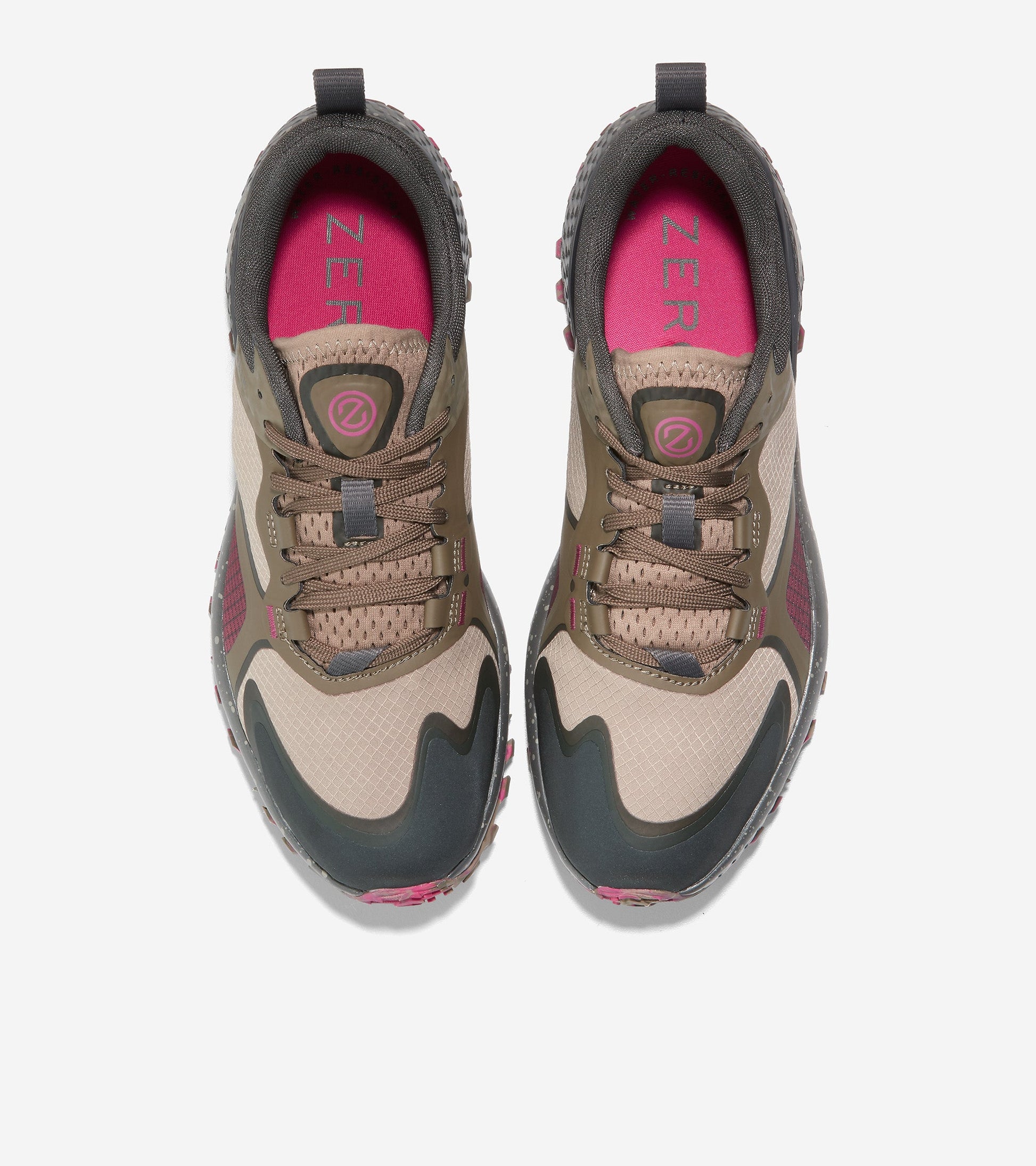 W26102-ZERØGRAND Overtake All-Terrain Running Shoe II-Dune-Pink Peacock