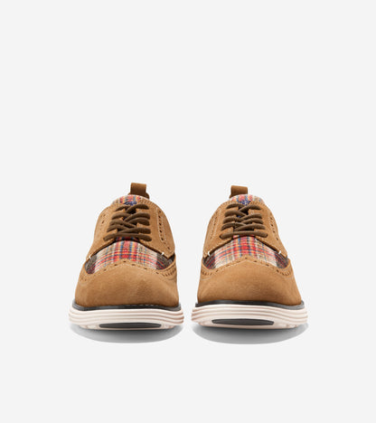 W26119-Women's Cole Haan x Pendleton ØriginalGrand Longwing Oxford-Golden Honey-Acadia Plaid