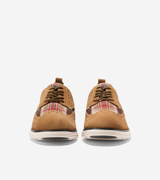 W26119-Women's Cole Haan x Pendleton ØriginalGrand Longwing Oxford-Golden Honey-Acadia Plaid