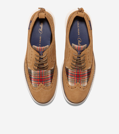W26119-Women's Cole Haan x Pendleton ØriginalGrand Longwing Oxford-Golden Honey-Acadia Plaid