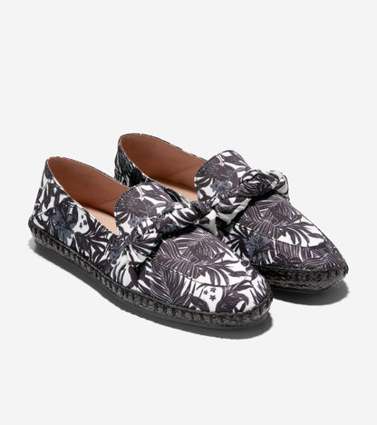 w26287-Women's Cloudfeel Knotted Espadrille-Black-Ivory Beverly Floral Print