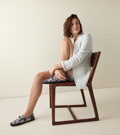 w26287-Women's Cloudfeel Knotted Espadrille-Black-Ivory Beverly Floral Print