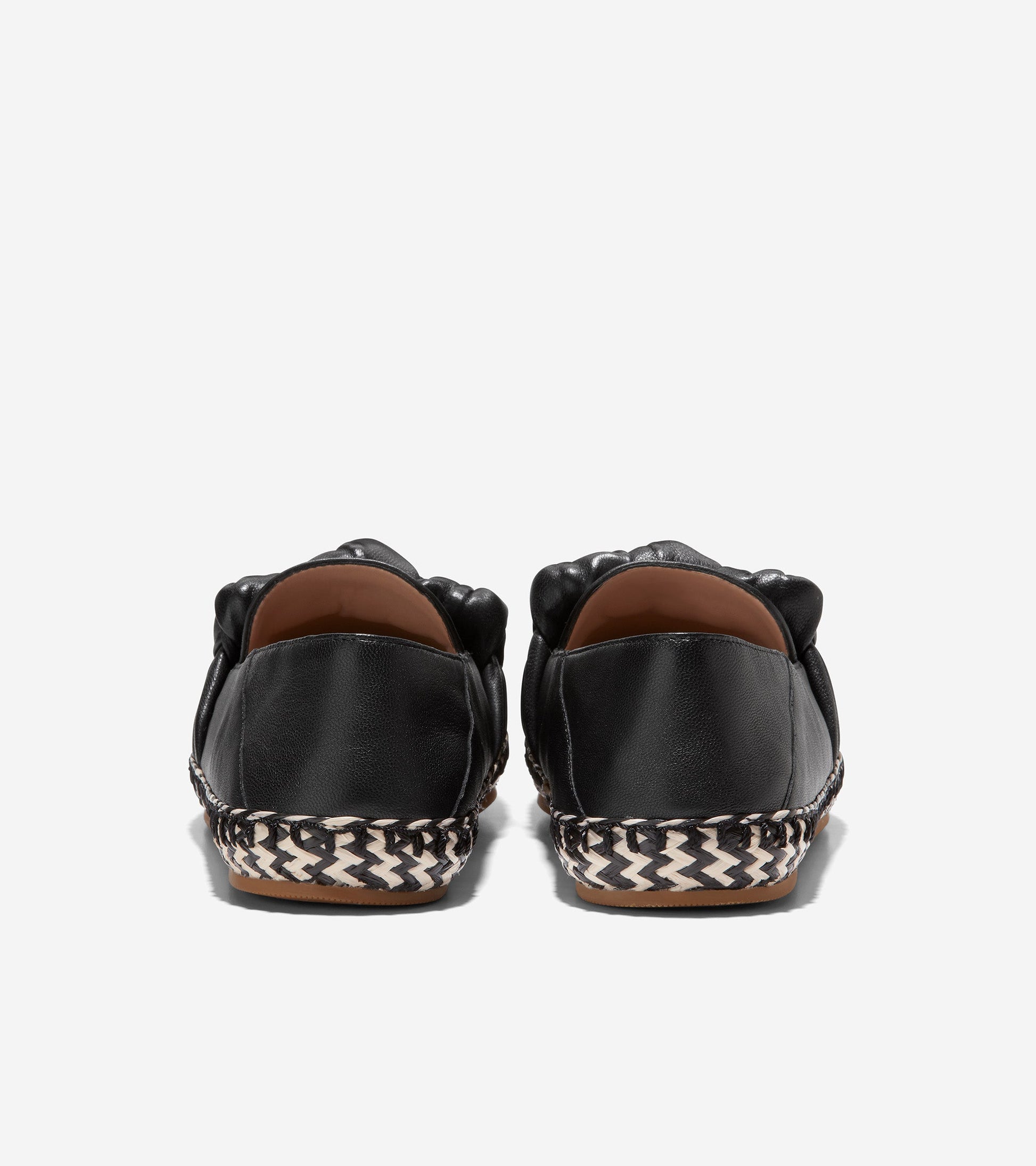 w26289-Women's Cloudfeel Knotted Espadrille-Black Leather