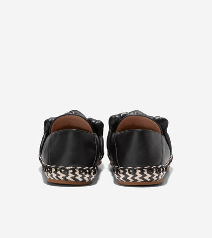 w26289-Women's Cloudfeel Knotted Espadrille-Black Leather