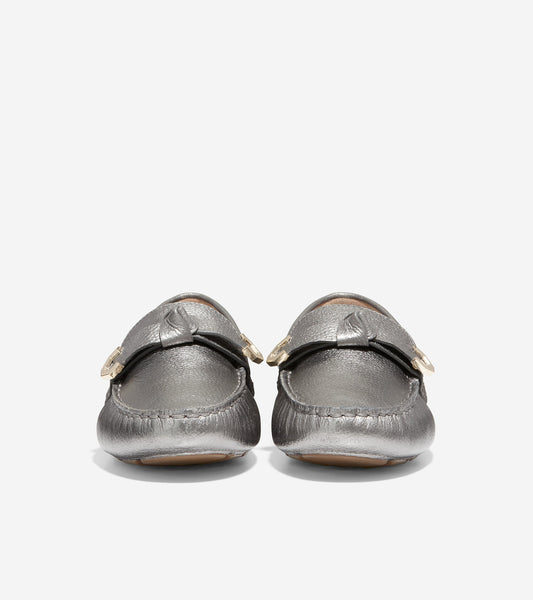 w26338-Women's Evelyn Bow Driver-Pewter Metallic