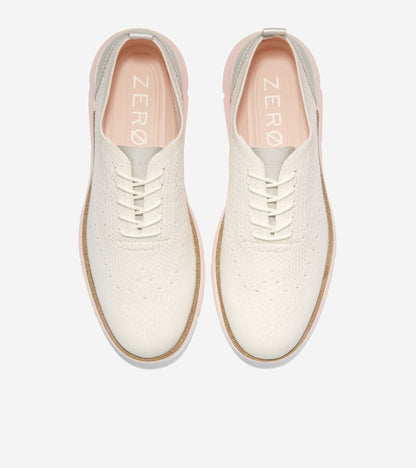 W26627-Women's 4.ZERØGRAND Oxford-Ivory Knit-Silver Peony Stitchlite™