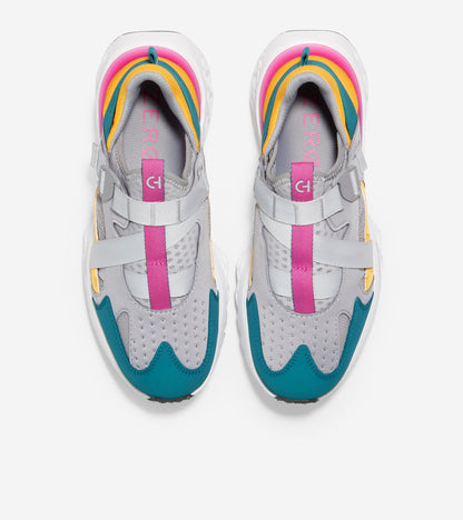 W26791-Women's 5.ZERØGRAND Monk Strap Running Shoe-Sleet-Moroccan Blue-Rose Violet-White
