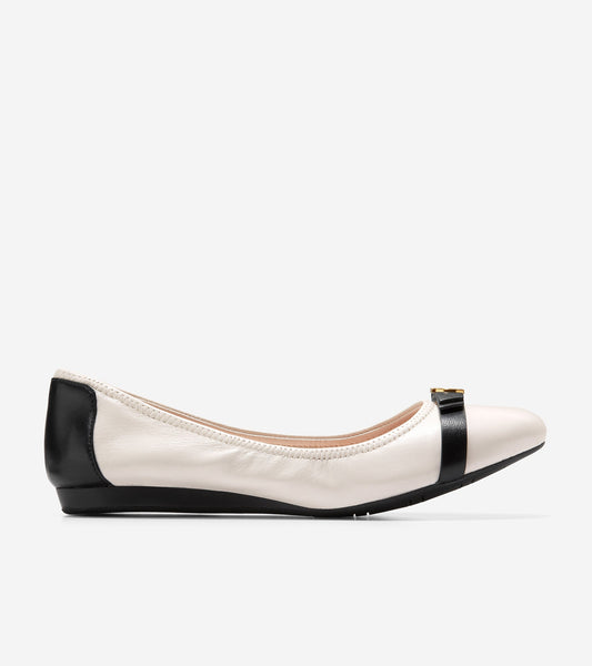 w26820-Women's Tova Bow Ballet-Ivory-Black