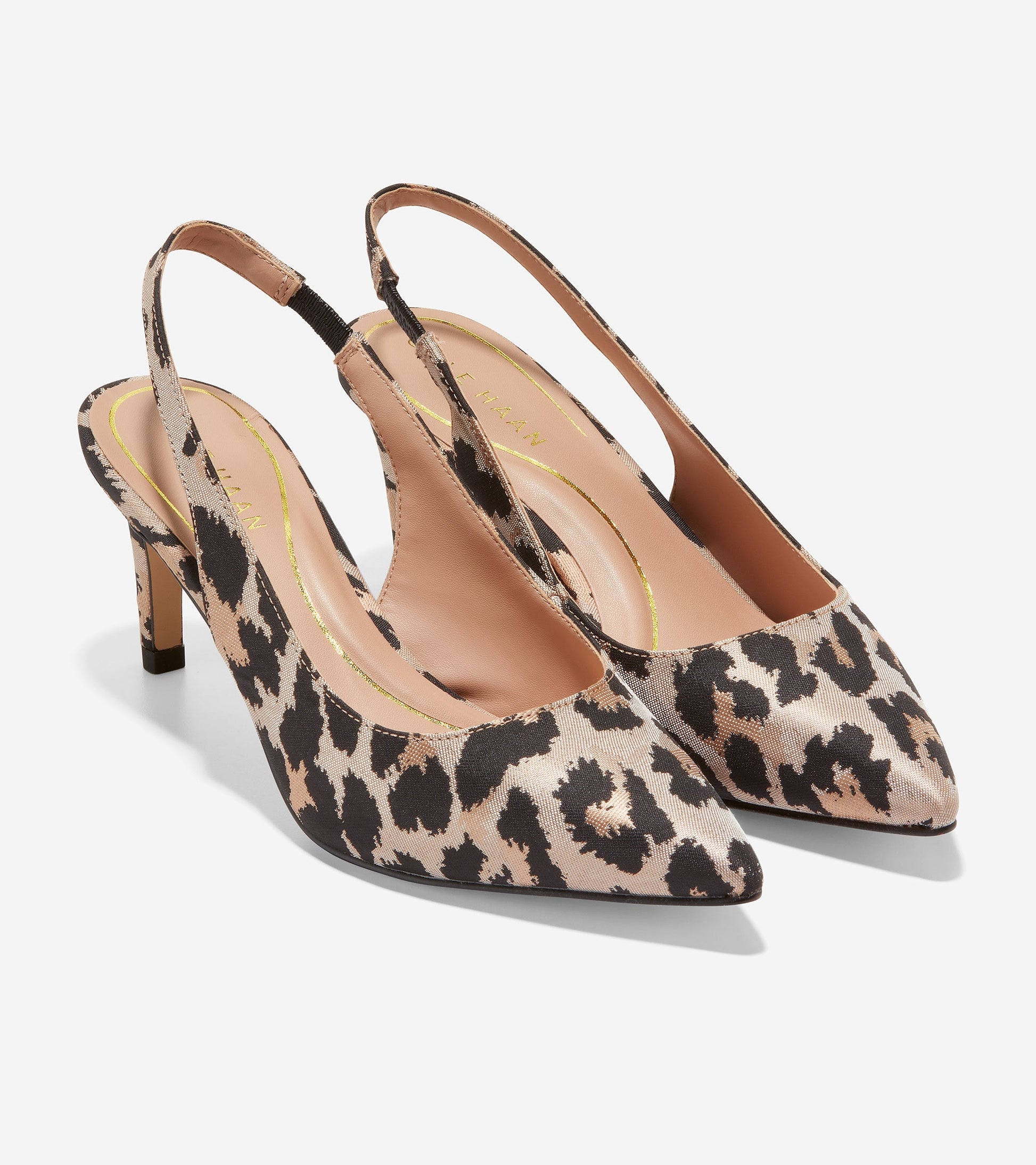 w26830-Women's Vandam Sling Back Pump-Leopard Print Jacquard