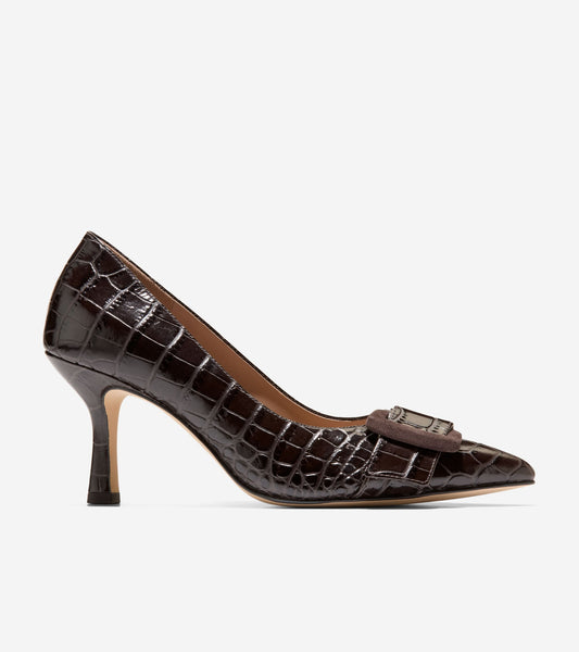 Women's Fidela Buckle Pumps - Style W38020 - Angle A